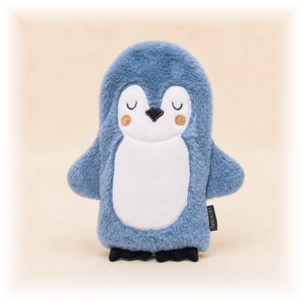 Puki · Pingüino azul APAPACHO, compresa natural de semillas para usar en frío o calor